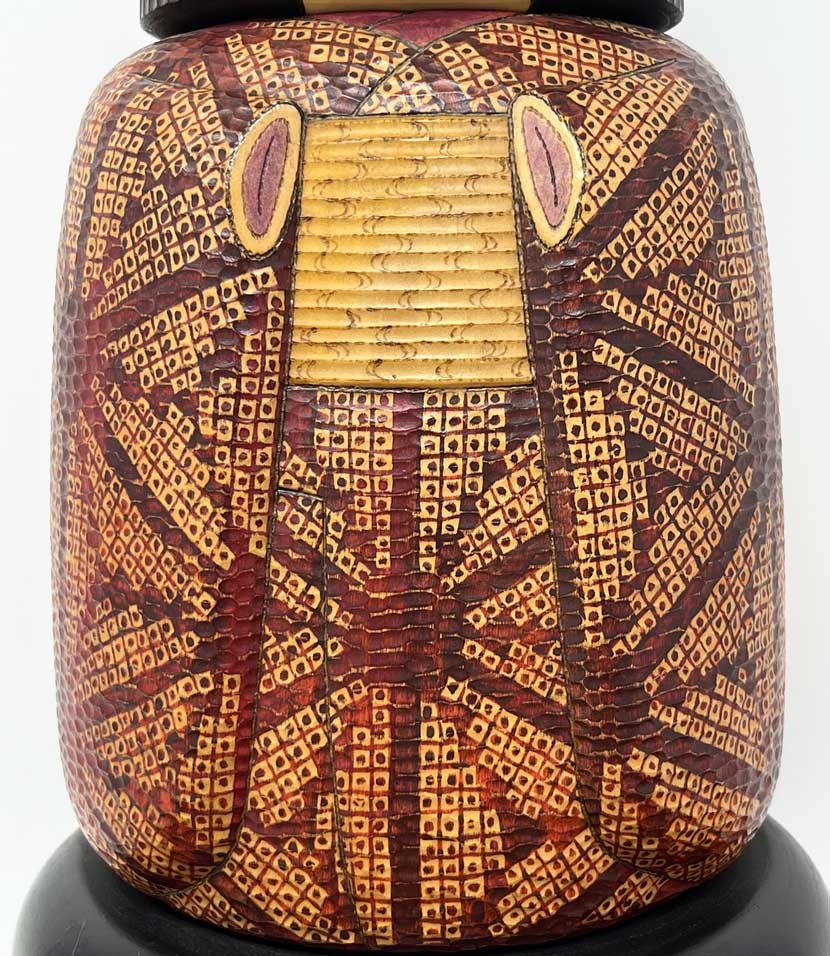 Premiata kokeshi vintage da collezione "Kanoko" di Sansaku Sekiguchi (40 cm) - immagine 7