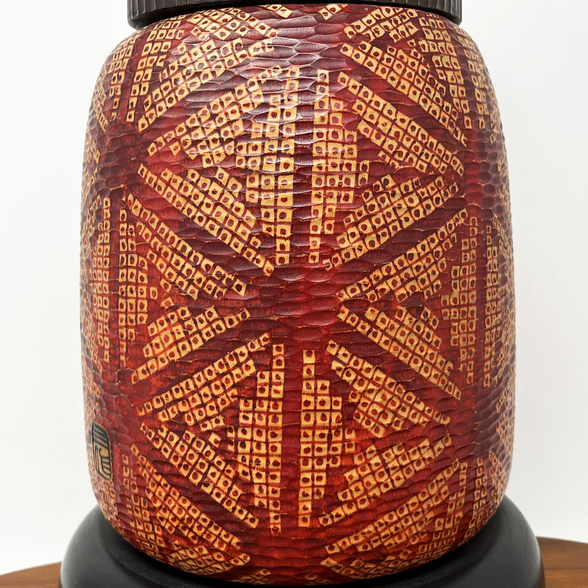 Premiata kokeshi vintage da collezione "Kanoko" di Sansaku Sekiguchi (40 cm) - immagine 9