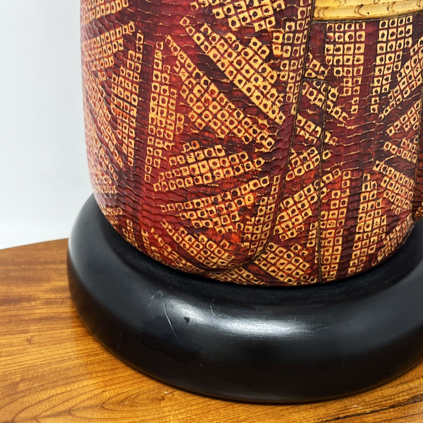Premiata kokeshi vintage da collezione "Kanoko" di Sansaku Sekiguchi (40 cm) - immagine 14