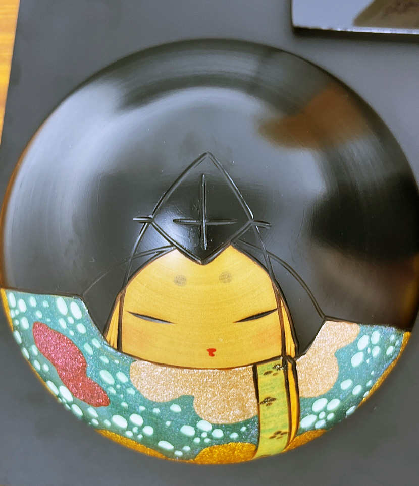 Rara coppia di kokeshi vintage "Kaen" - "Celebrazione dei Fiori" di Toa Sekiguchi - immagine 6