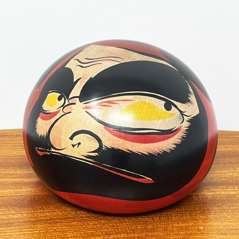 Raro Daruma Kokeshi vintage Tsugaru commissionato dalla Sony Family Club, Inc. di Yoshiki Sato - immagine 2
