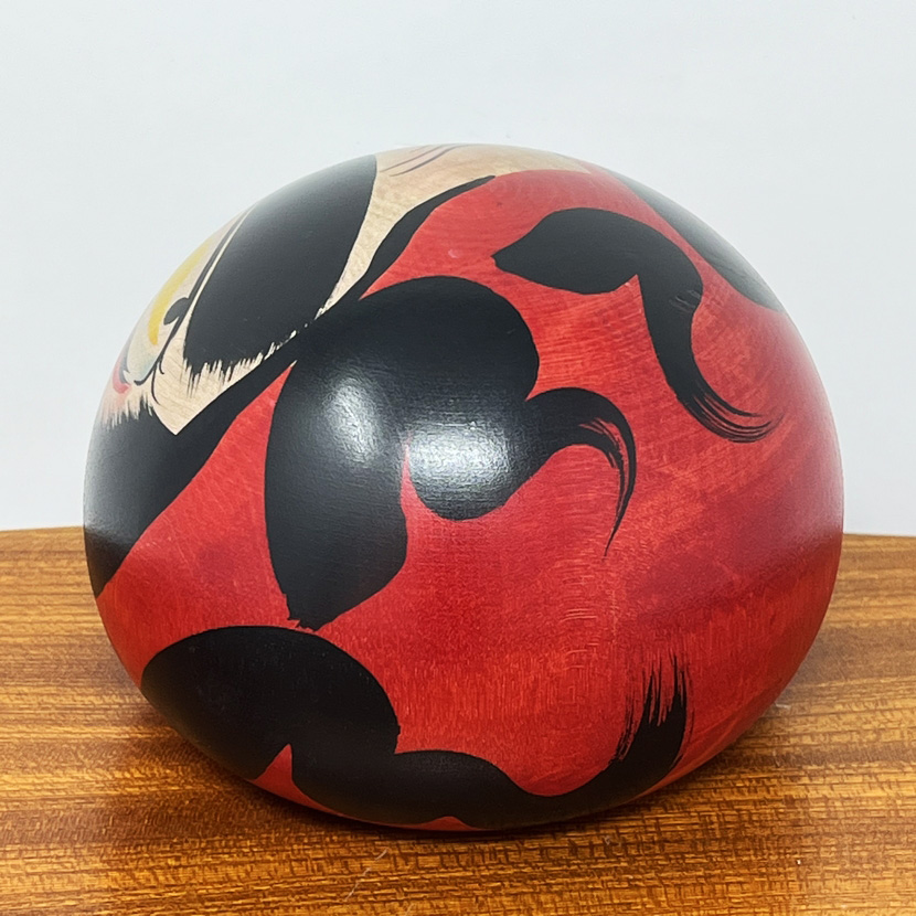 Raro Daruma Kokeshi vintage Tsugaru commissionato dalla Sony Family Club, Inc. di Yoshiki Sato - immagine 4