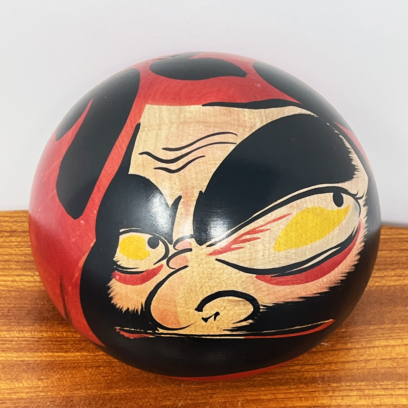 Raro Daruma Kokeshi vintage Tsugaru commissionato dalla Sony Family Club, Inc. di Yoshiki Sato - immagine 7