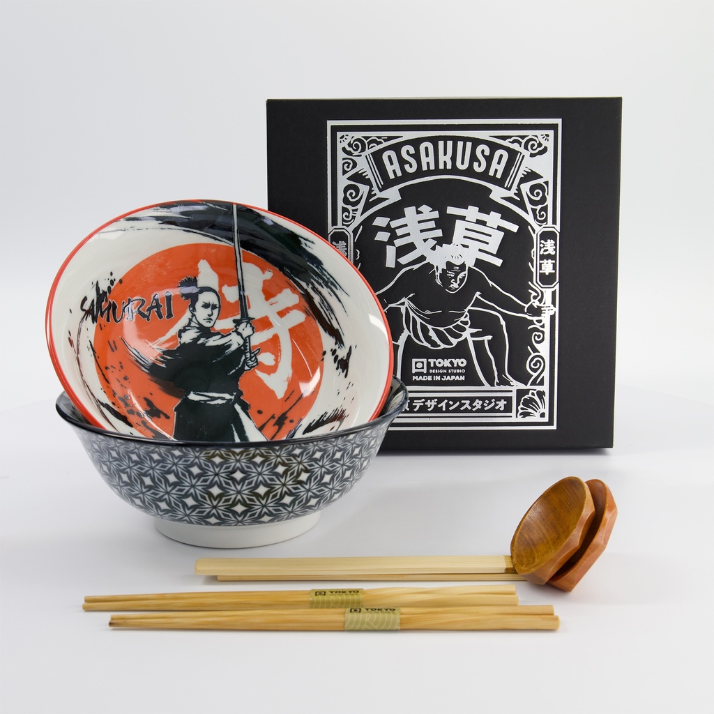 Set 2 ciotole ramen giapponesi Asakusa Samurai & Ninja – Tokyo Design Studio