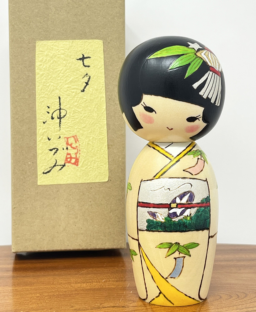 Elegante kokeshi "Tanabata” – "La Festa delle Stelle" di Oki Izumi