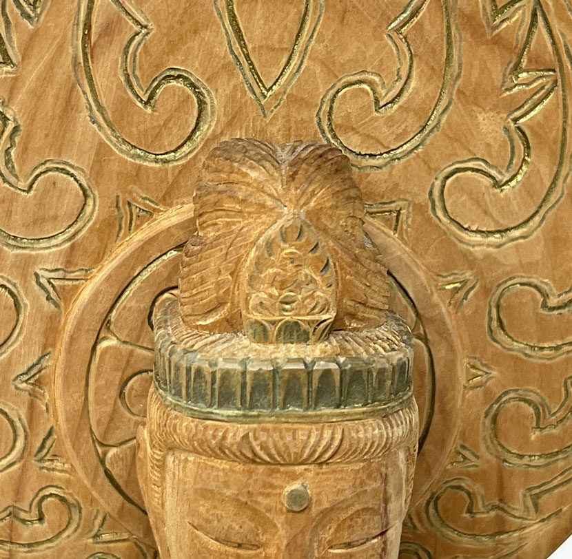 Pregiata statua di Kannon del 1939 in legno firmata Munakata, con scatola originale - immagine 9