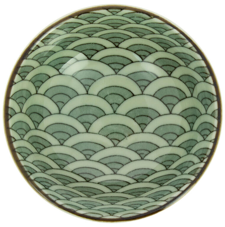 Bruciaincenso giapponese Seigaiha "Onde" verde - immagine 2