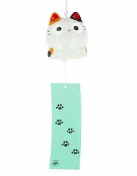Campana a vento giapponese Furin gatto calico