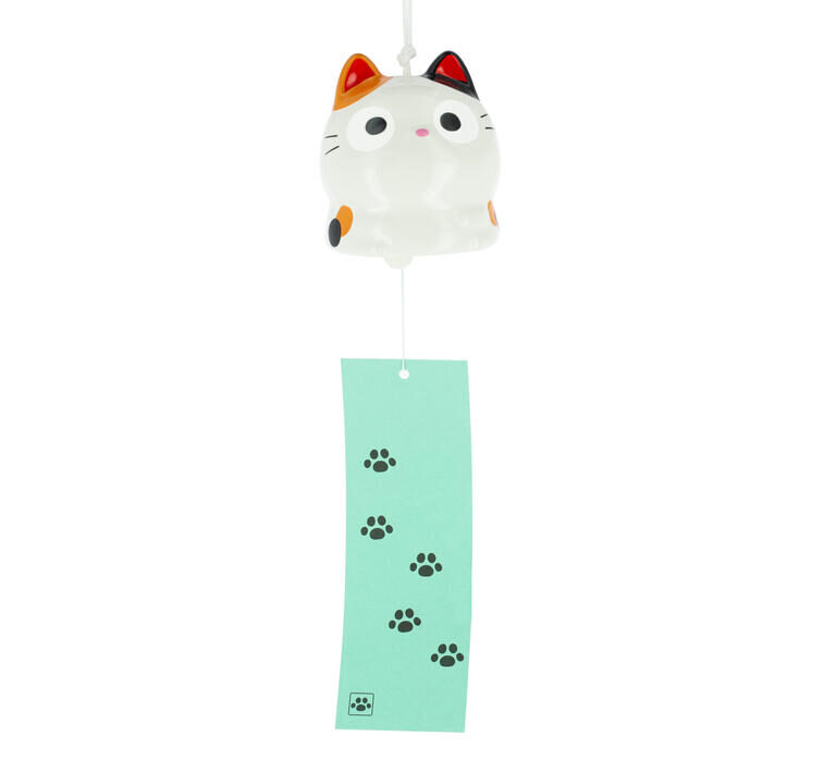 Campana a vento giapponese Furin gatto calico