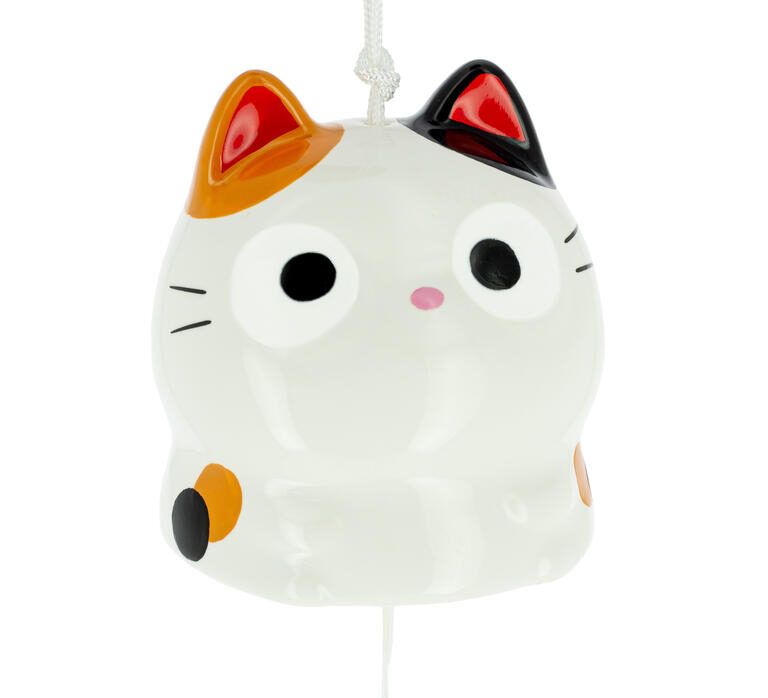 Campana a vento giapponese Furin gatto calico - immagine 2