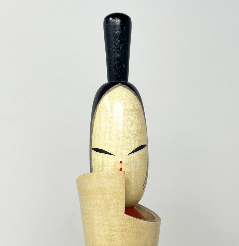 Pregiata kokeshi vintage da collezione "Mai" - "La Danzatrice" di Shidō Shōzan (39,5 cm) - immagine 6