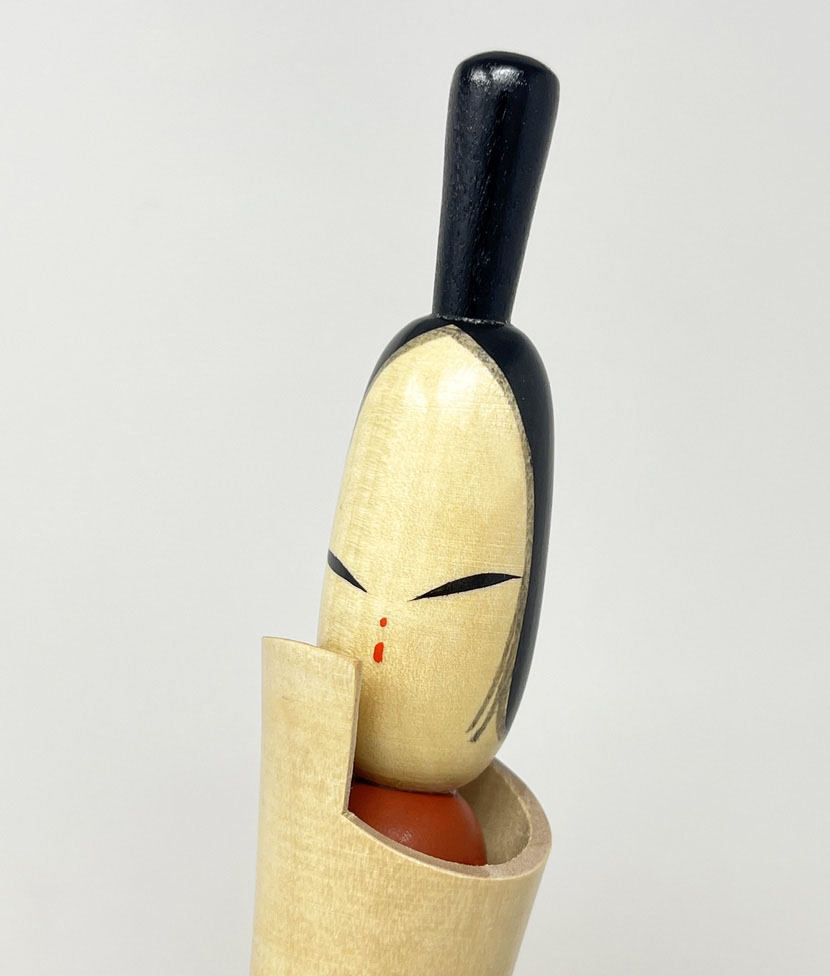 Pregiata kokeshi vintage da collezione "Mai" - "La Danzatrice" di Shidō Shōzan (39,5 cm) - immagine 8