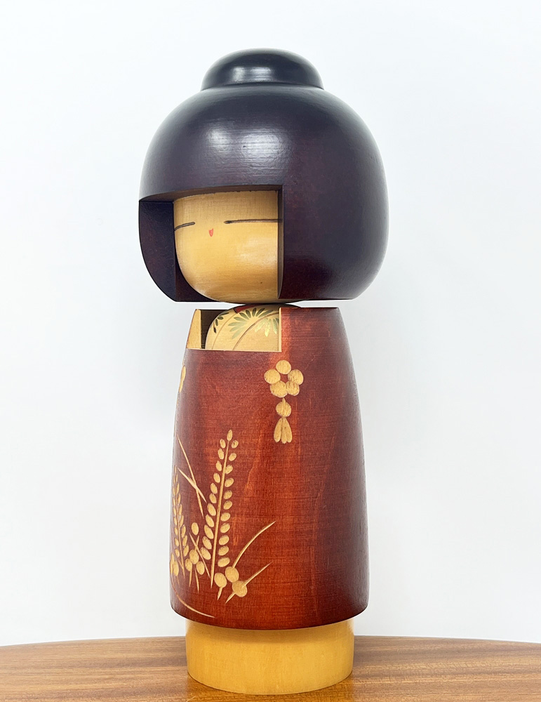 Raffinata kokeshi vintage "Shijō" - "Sentimento Poetico" di Suigai Sato (25,5cm) - immagine 2
