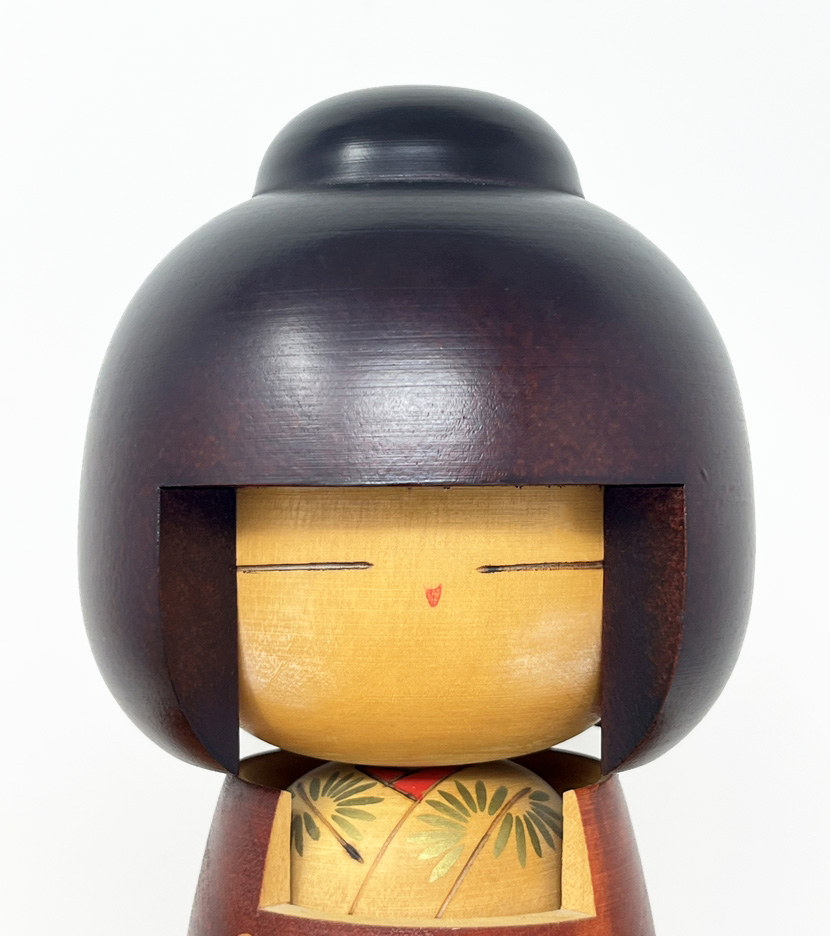 Raffinata kokeshi vintage "Shijō" - "Sentimento Poetico" di Suigai Sato (25,5cm) - immagine 6