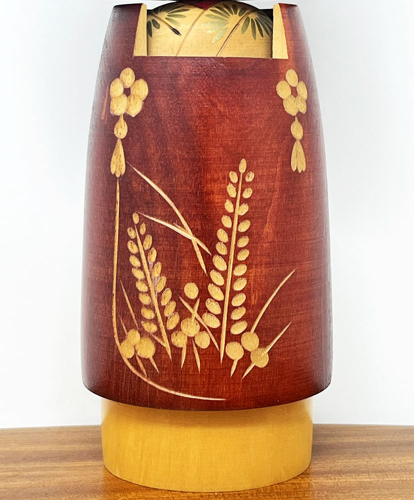 Raffinata kokeshi vintage "Shijō" - "Sentimento Poetico" di Suigai Sato (25,5cm) - immagine 7