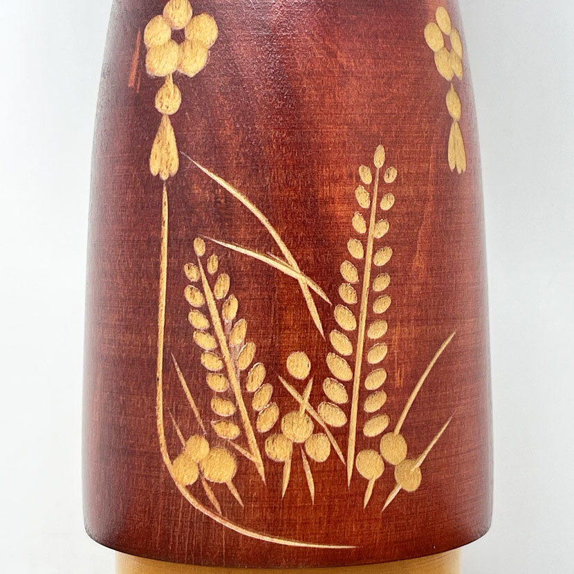 Raffinata kokeshi vintage "Shijō" - "Sentimento Poetico" di Suigai Sato (25,5cm) - immagine 8