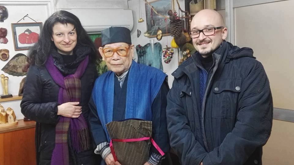 Rara kokeshi vintage da collezione "Gin" - La Voce della Poesia di Sansaku Sekiguchi (26cm) - immagine 12