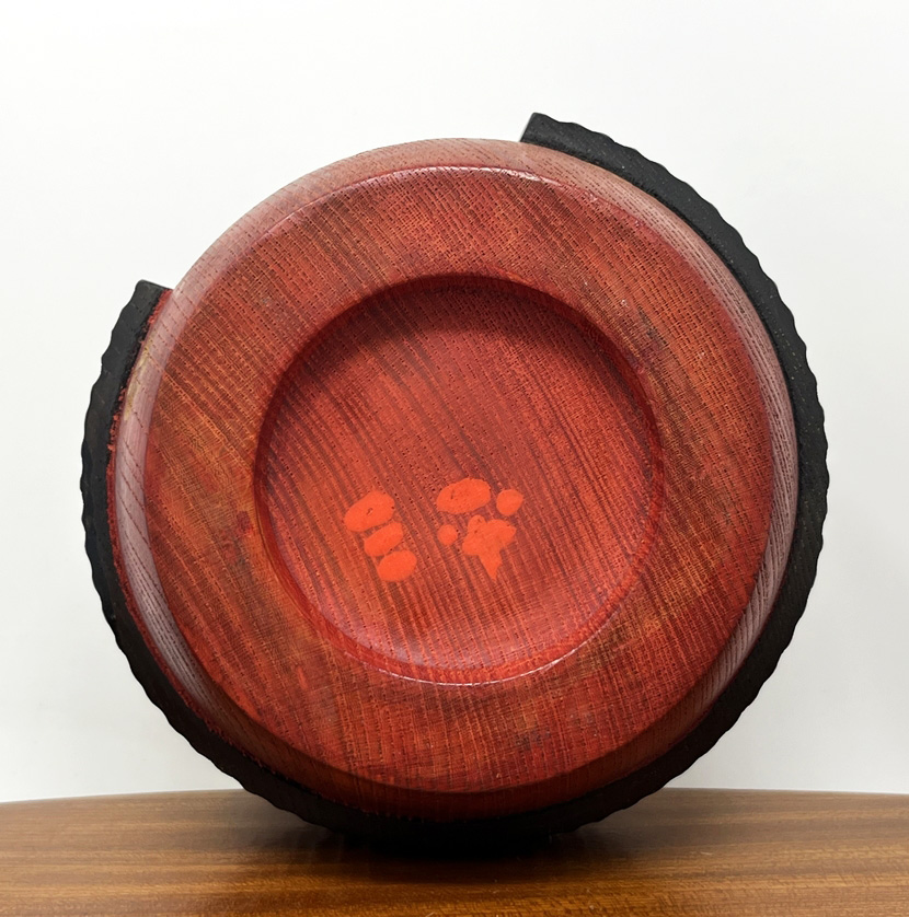 Rara kokeshi vintage da collezione "Haru Koishi" - "Nostalgia di Primavera" di Yamanaka Sanpei (13cm x 15cm) - immagine 10