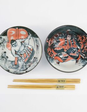 Set 2 ciotole giapponesi Asakusa con bacchette – Tokyo Design Studio