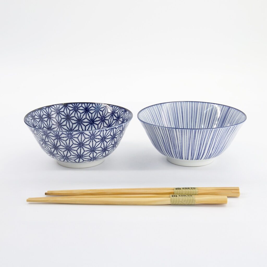Set 2 ciotole giapponesi Nippon Blue con bacchette – Tokyo Design Studio - immagine 5