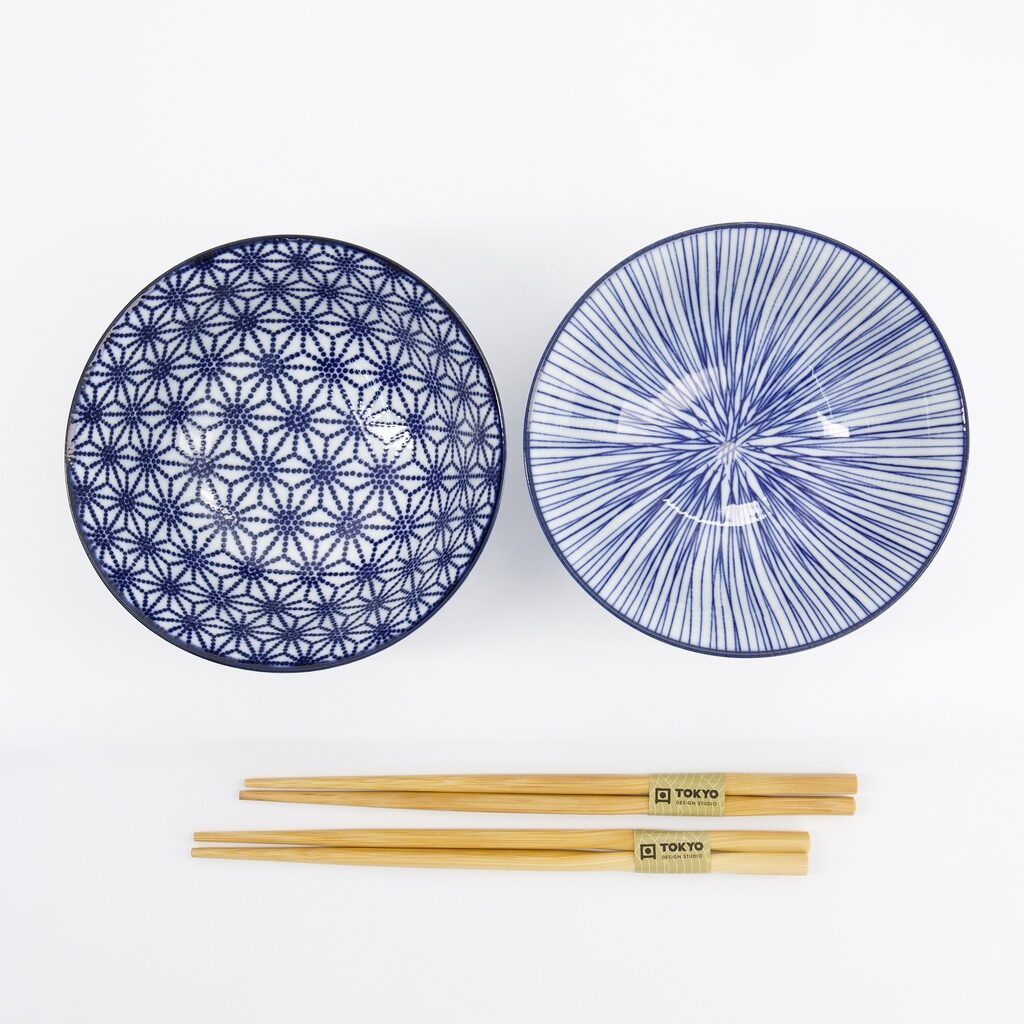 Set 2 ciotole giapponesi Nippon Blue con bacchette – Tokyo Design Studio - immagine 6
