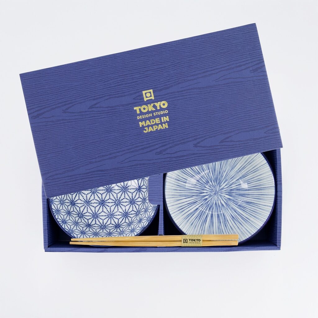 Set 2 ciotole giapponesi Nippon Blue con bacchette – Tokyo Design Studio - immagine 3