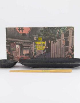 Set sushi giapponese Onyx Noir nero con bacchette – Tokyo Design Studio