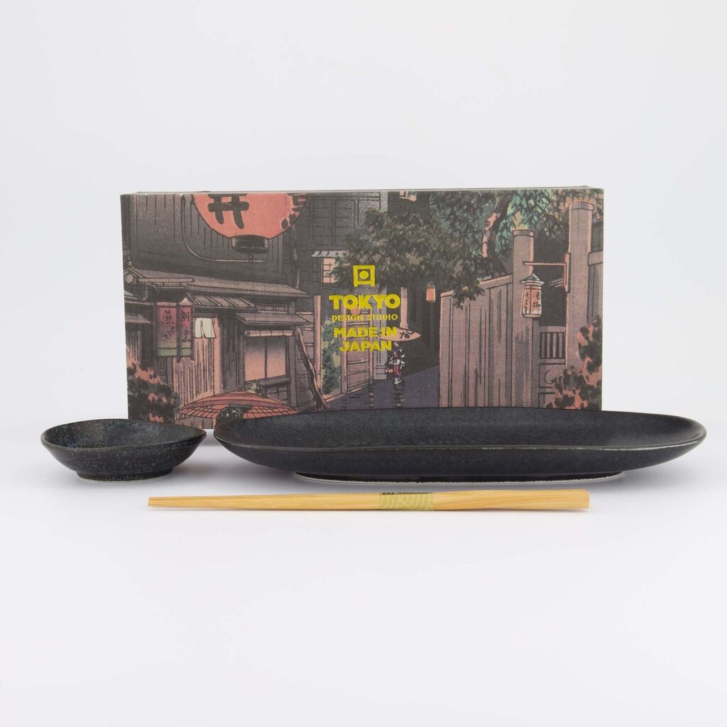 Set sushi giapponese Onyx Noir nero con bacchette – Tokyo Design Studio