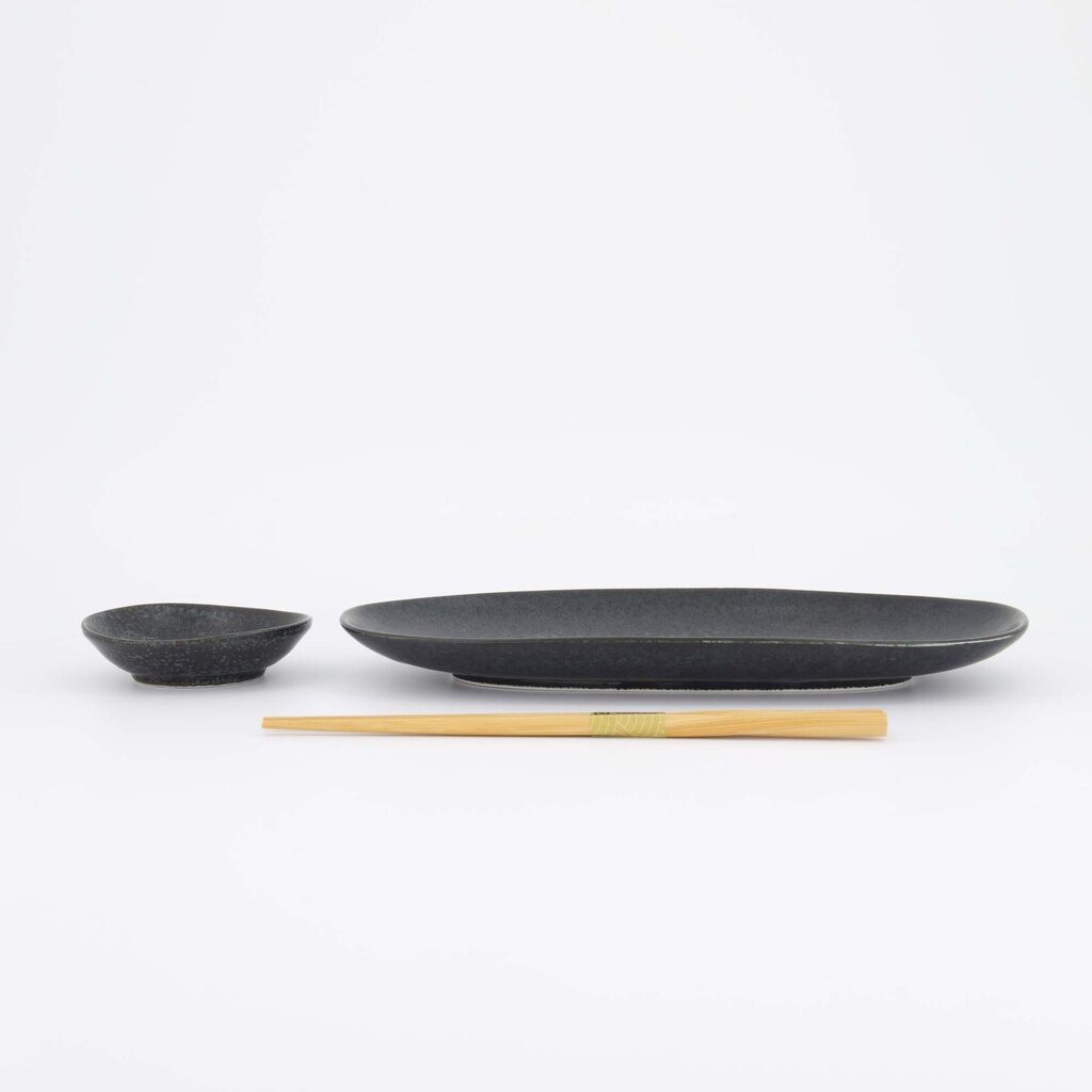 Set sushi giapponese Onyx Noir nero con bacchette – Tokyo Design Studio - immagine 5