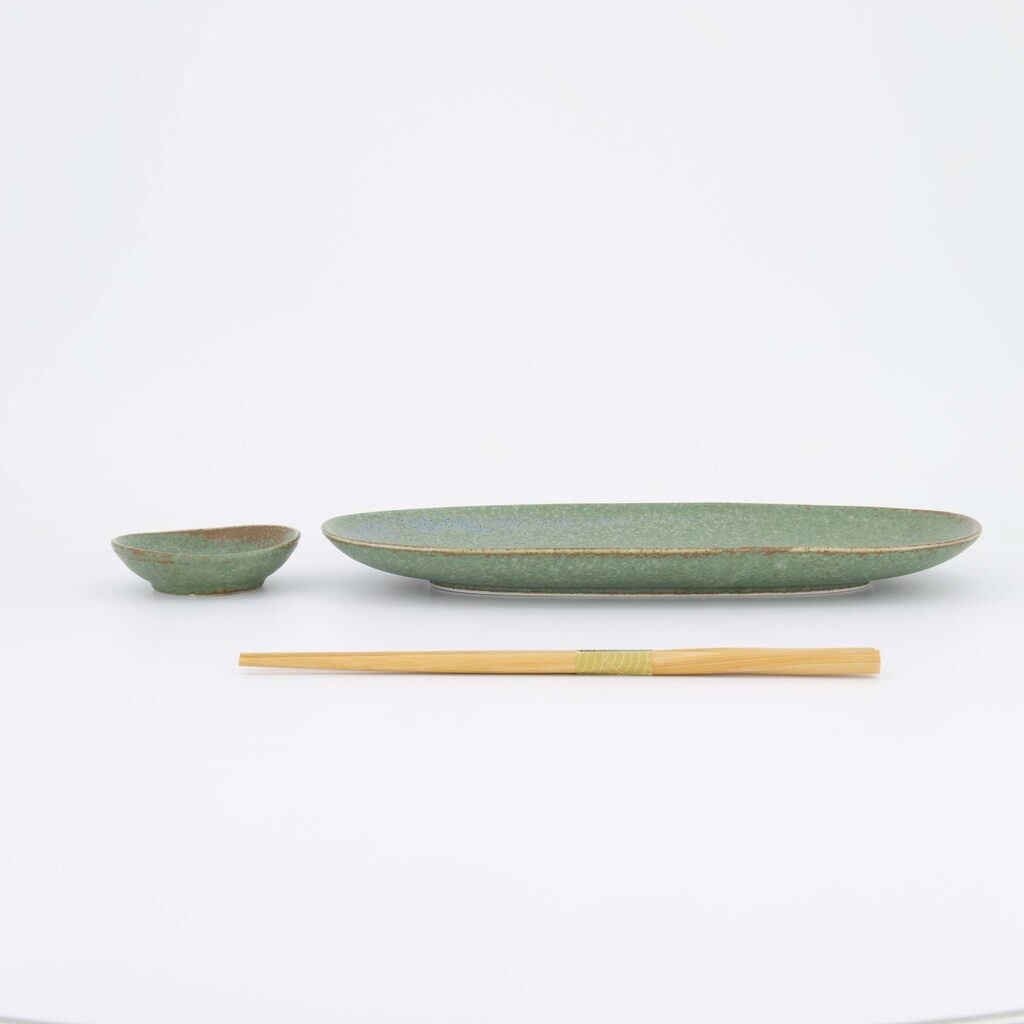 Set sushi giapponese Vert Sauge verde salvia con bacchette – Tokyo Design Studio - immagine 4