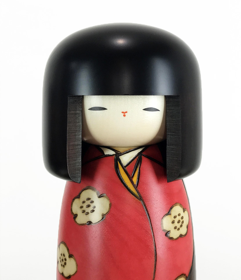 Kokeshi “Kōjitsu” rossa – Giorno Fortunato (M) - immagine 5