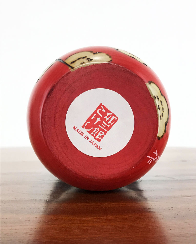 Kokeshi “Kōjitsu” rossa – Giorno Fortunato (M) - immagine 8