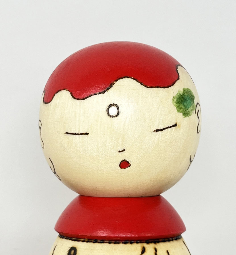 Esclusiva Kokeshi “Nomichi” - Jizō “Sentiero di Campagna” di Oki Yasunobu - immagine 6