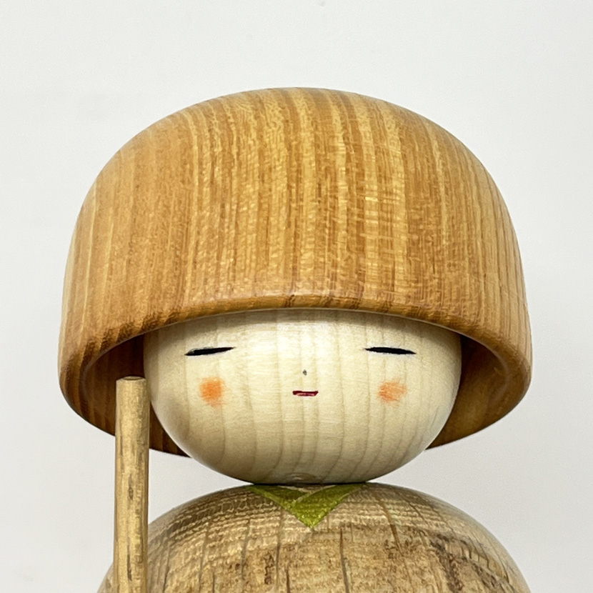 Esclusiva Kokeshi Santoka "Seiryū" - "Ruscello dalle acque limpide" di Fumio Tomidokoro (Pezzo unico) - immagine 5