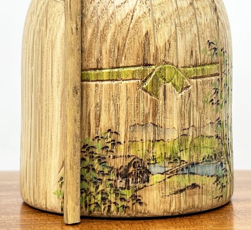 Esclusiva Kokeshi Santoka "Seiryū" - "Ruscello dalle acque limpide" di Fumio Tomidokoro (Pezzo unico) - immagine 7