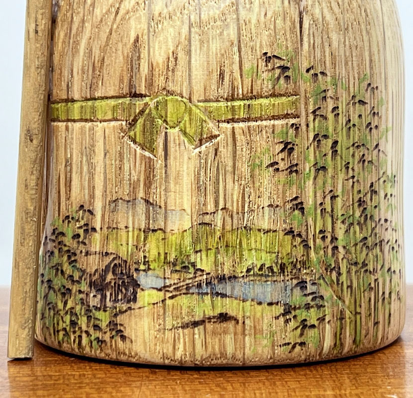 Esclusiva Kokeshi Santoka "Seiryū" - "Ruscello dalle acque limpide" di Fumio Tomidokoro (Pezzo unico) - immagine 8