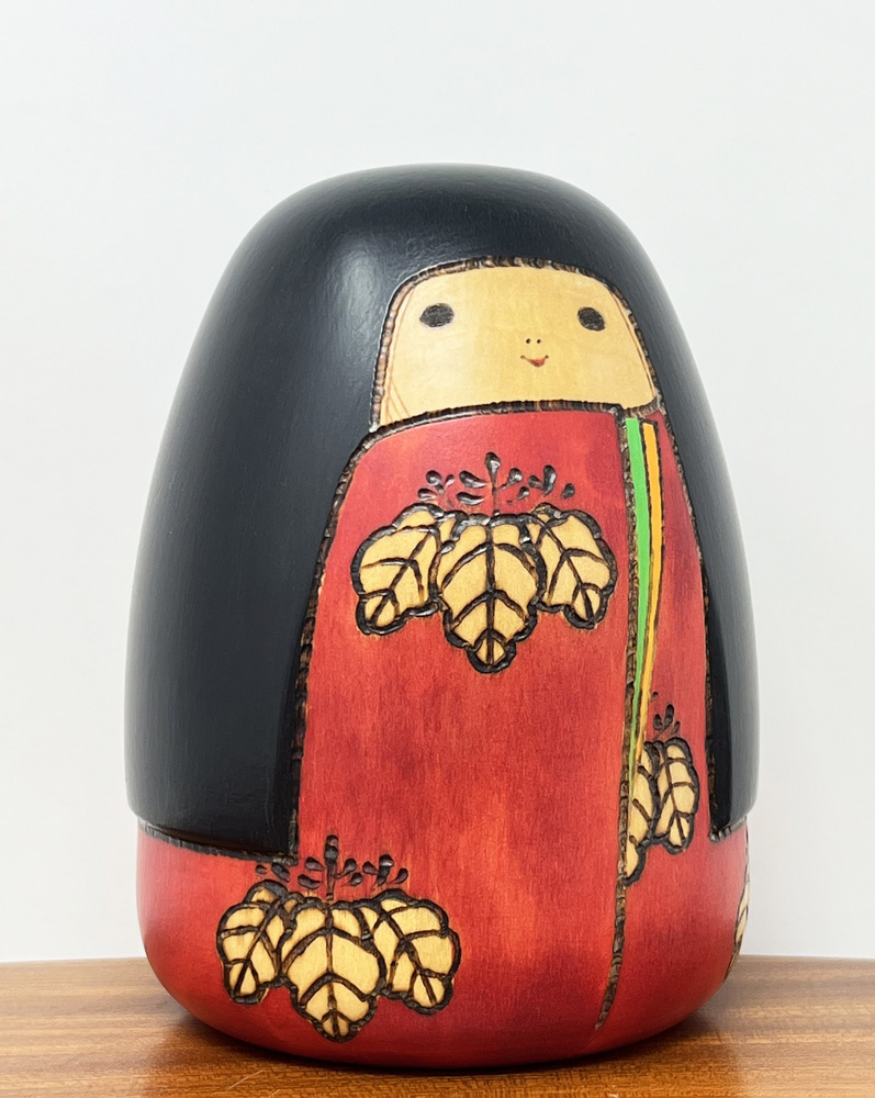 Raffinata kokeshi vintage “Chacha-hime” – “La principessa Chacha” di Sansaku Sekiguchi (15,5 cm) - immagine 4