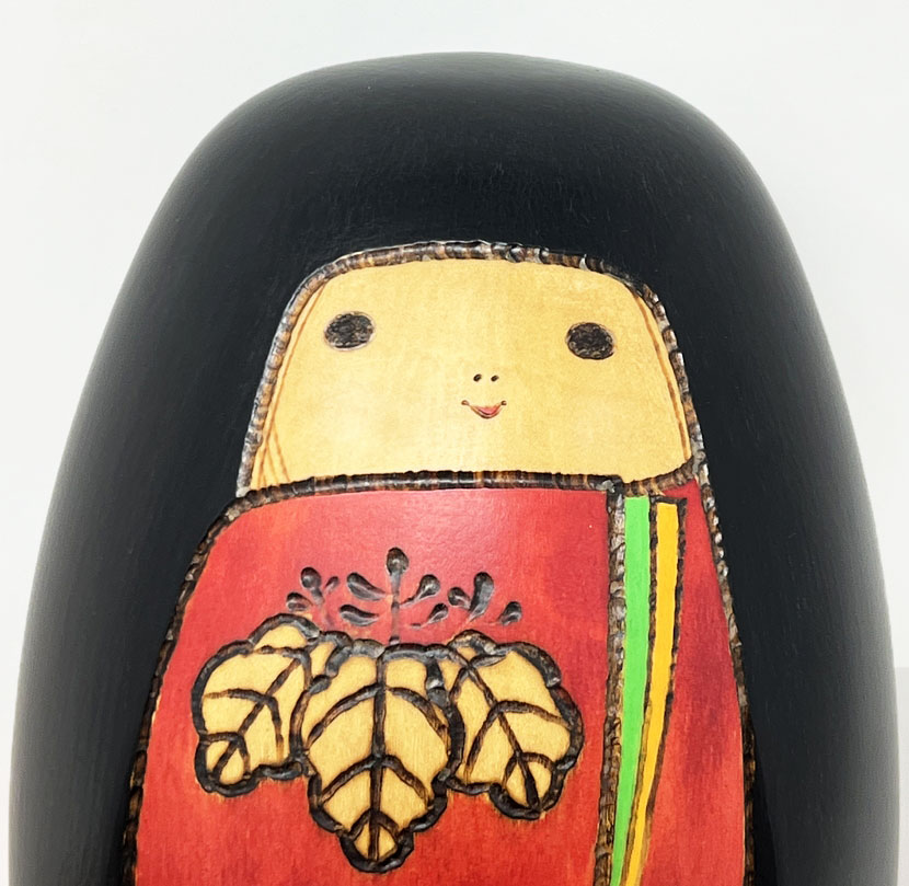 Raffinata kokeshi vintage “Chacha-hime” – “La principessa Chacha” di Sansaku Sekiguchi (15,5 cm) - immagine 5