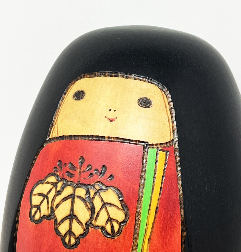 Raffinata kokeshi vintage “Chacha-hime” – “La principessa Chacha” di Sansaku Sekiguchi (15,5 cm) - immagine 8