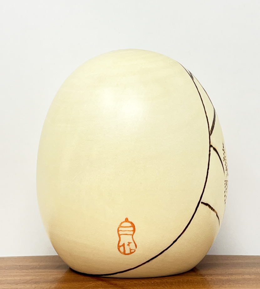 Rara kokeshi vintage "Mangetsu" - "Luna Piena" di Sansaku Sekiguchi - immagine 4